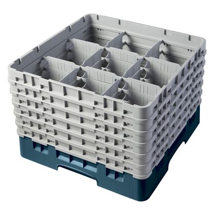 Kosz na szkło max. śr. szkl. 148 mm zielono-niebieski - CAMBRO