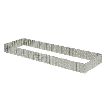 Rant cukierniczy prostokątny perforowany 35 x 10 cm - DE BUYER