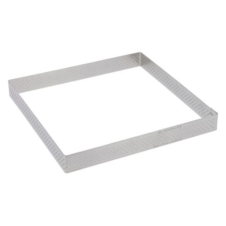 Rant cukierniczy kwadratowy perforowany 20 cm - DE BUYER