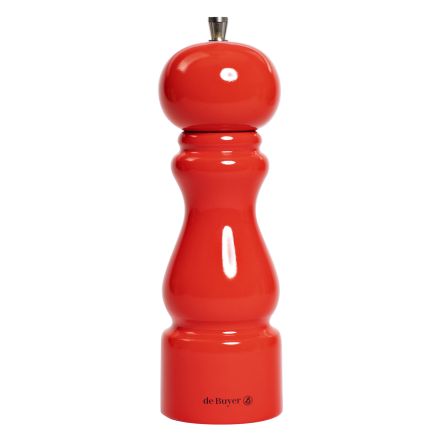 Młynek do pieprzu 20 cm czerwony lakierowany RUMBA - DE BUYER