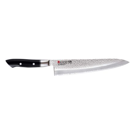 Nóż japoński szefa kuchni kuty dł. 24 cm stal młotkowana VG-10 HM - KASUMI