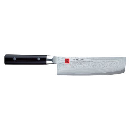 Nóż japoński Nakiri dł. 17 cm stal damasceńska DAMASCUS - KASUMI
