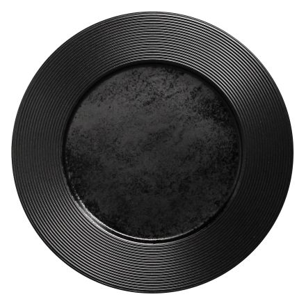 Talerz płaski EDGE 22 cm KARBON czarny – RAK PORCELAIN