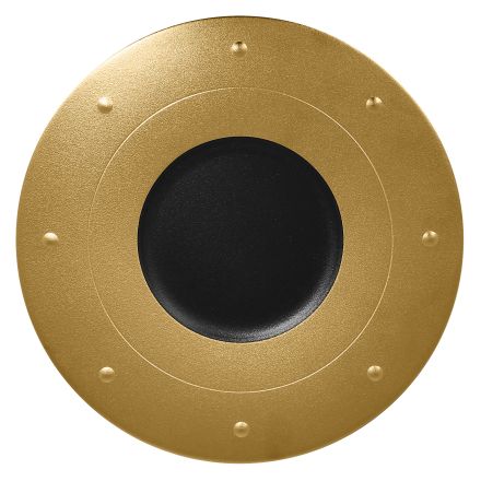 Talerz płaski zdobiony złoty 31 cm METALFUSION  - RAK PORCELAIN