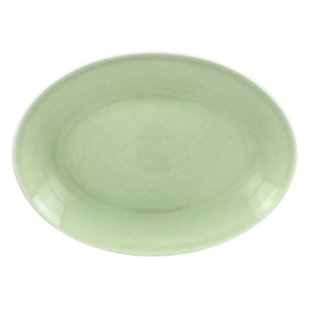 Talerz owalny zielony  26 x 19 cm VINTAGE  - RAK PORCELAIN