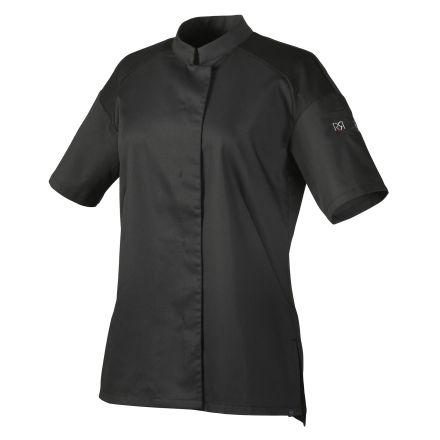 Bluza kucharska krótki rękaw czarna rozm. XL CADIX - ROBUR