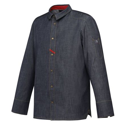 Bluza kucharska jeans, długi rękaw rozm. XXXL VINHO - ROBUR