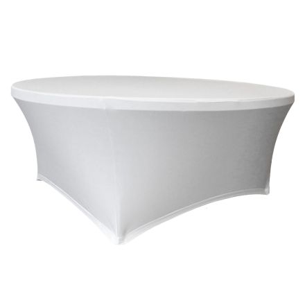 Pokrowiec na stół cateringowy śr. 180,3 cm biały - VERLO