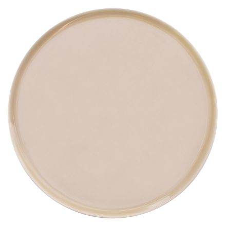 Talerz płaski okrągły 12 cm, beżowy ETER - VERLO