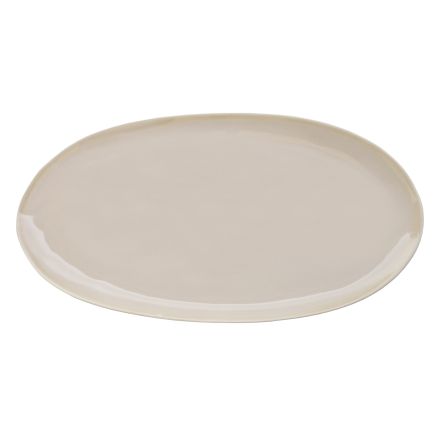 Talerz owalny 34,5x15 cm, beżowy ETER - VERLO