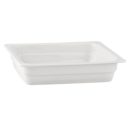 Pojemnik GN 1/2 wys. 6,5 cm z porcelany biały - VERLO (dotychczasowy kod produktu - R-BUGN-12065-2 )