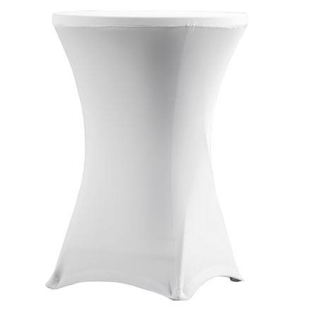 Pokrowiec na stół koktajlowy śr. 81,3 cm biały - VERLO