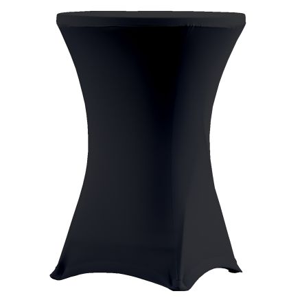 Stół koktajlowy szary śr. 81,3 cm z czarnym pokrowcem - VERLO