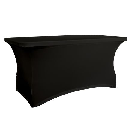 Stół cateringowy prostokątny dł. 182,9 cm z czarnym pokrowcem - VERLO