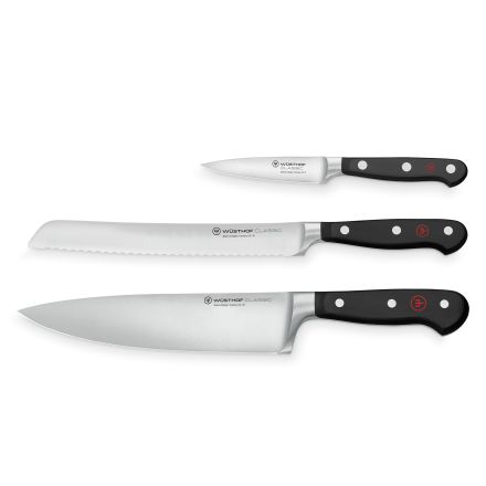 Zestaw - Nóż szefa dł. 20 cm , do chleba dł. 20 cm i do warzyw dł. 9 cm CLASSIC - WÜSTHOF