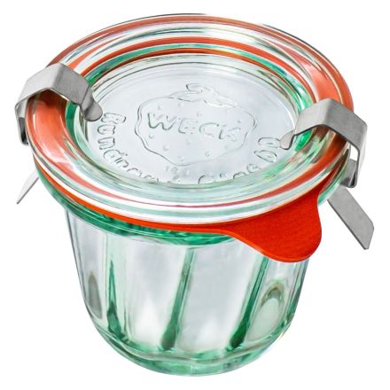 Słoik BAKERY 80 ml z pokrywką, uszczelką i 2 zapinkami - op. 12 szt  - WECK