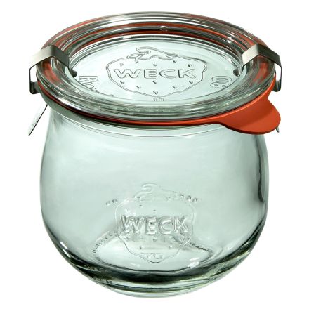 Słoik TULIP 370 ml z pokrywką, uszczelką i 2 zapinkami - op. 6 szt - WECK