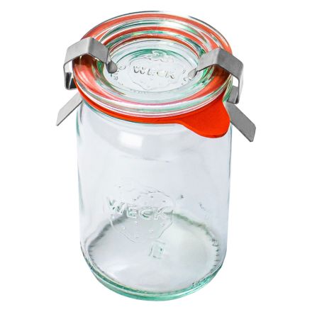 Słoik MINI-ZYLINDER 145 ml z pokrywką, uszczelką i 2 zapinkami - op. 12 szt - WECK