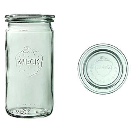 Słoik ZYLINDER 340 ml z pokrywką - op. 6 szt - WECK